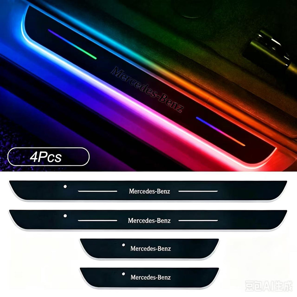 Carbon fiber For Atto 3 EV yuan song han Customized Car Welcome Door illuminated Sill Light Logo Lamp LED Pedal Decoration