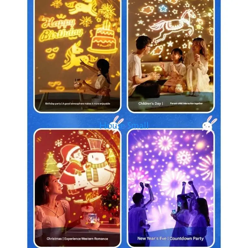 12 Scene Rotating Light with Night Light Function Wireless Music Box and Customizable Ambiances for Sleep Enhancement 203F