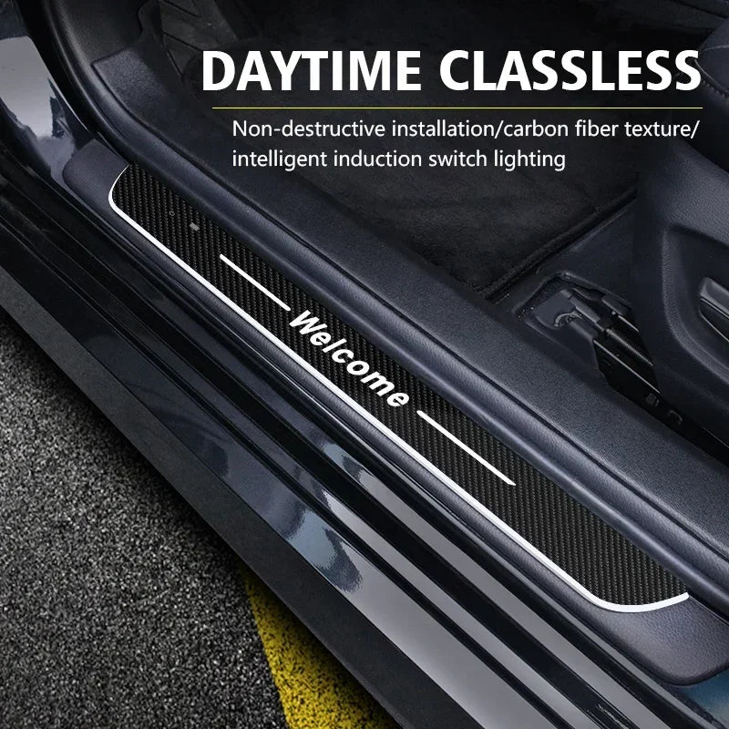 Carbon fiber For Atto 3 EV yuan song han Customized Car Welcome Door illuminated Sill Light Logo Lamp LED Pedal Decoration