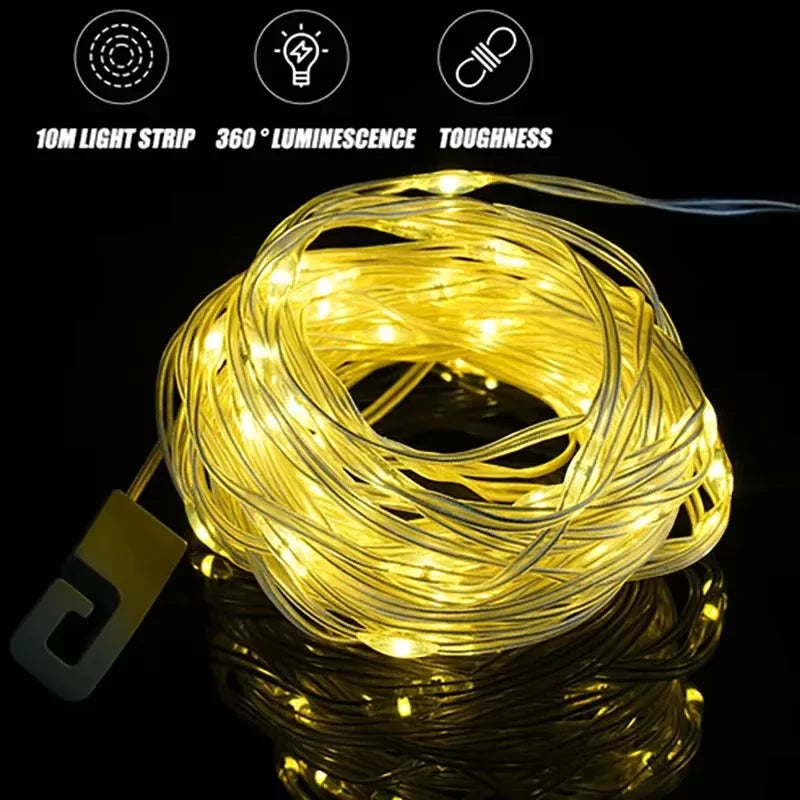 Solar Camping light Outdoor Atmosphere Waterproof Lamp Recyclable portable multicolour  LED Strip for Garden Tent Decor