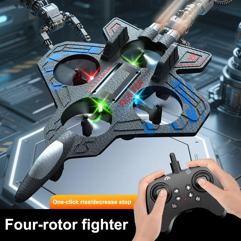 1 Set Electric Foam Glider Stunt Tumbling UAV Hovering Helicopter With LED Lights 2.4G Remote Control Fighter Aircraft Model