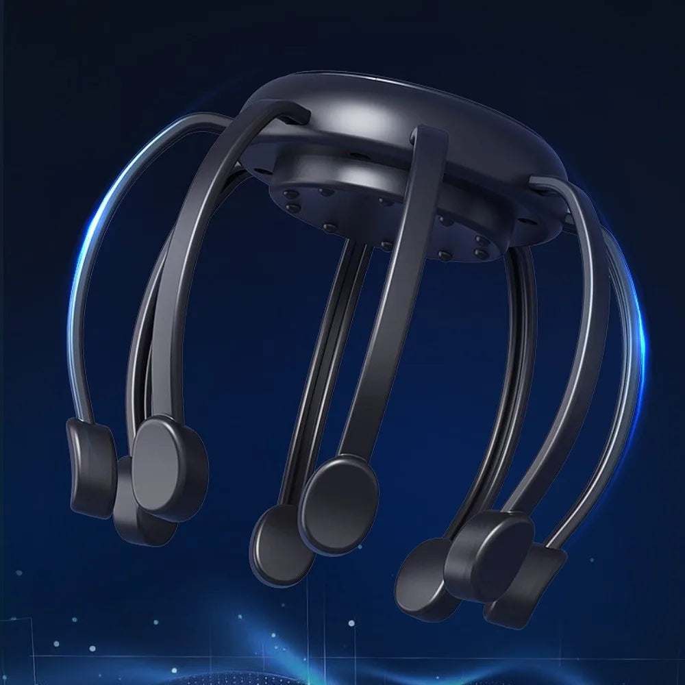 Eight Claws Electric Head Massager Intelligent 5 Modes Head Massage Machine Multi-touch High Frequency Vibration Scalp Massager