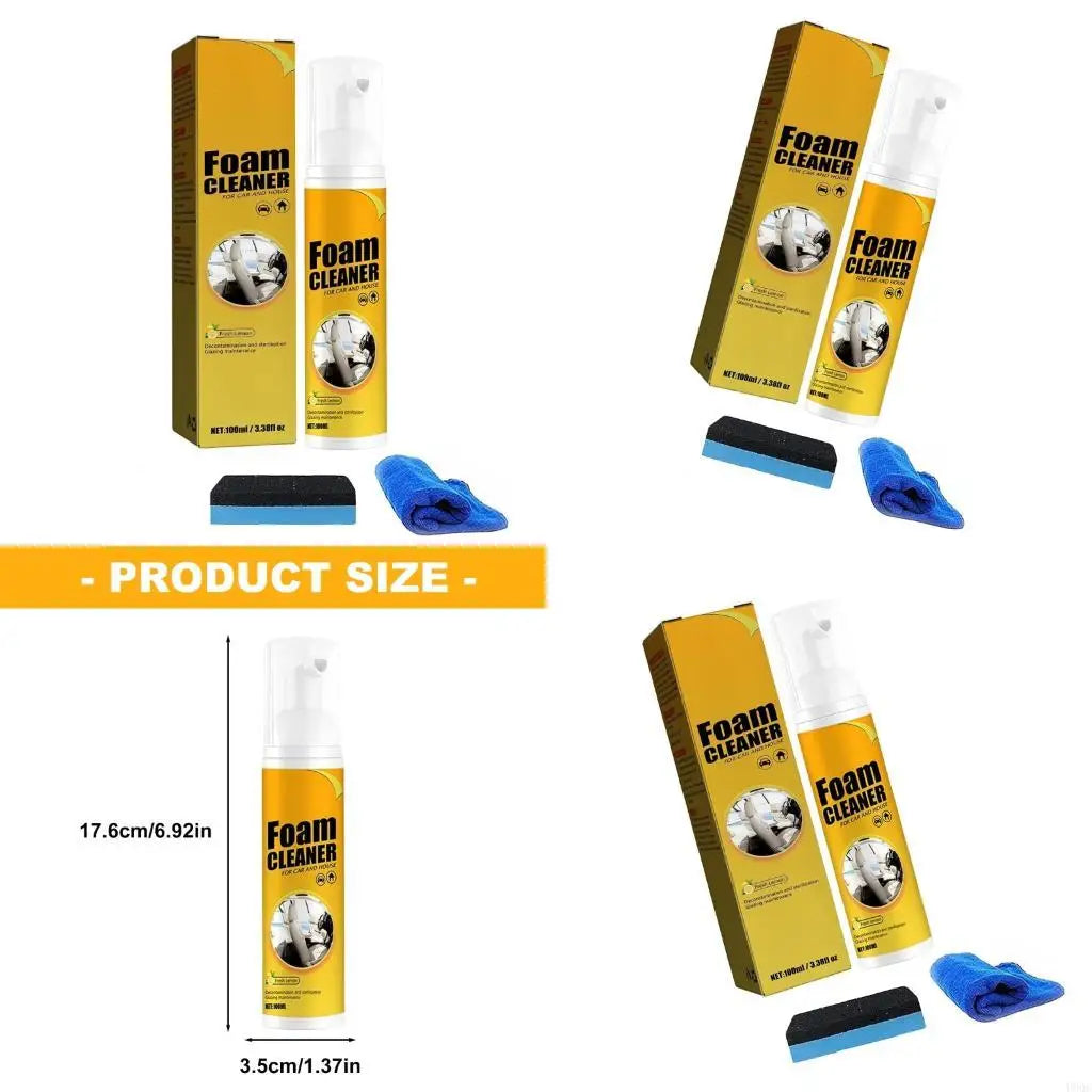Press Type Foaming Car Detailing 650ml For Quick Stain Removal On Plastic And Fabric Multipurpose Foam Cleaner New
