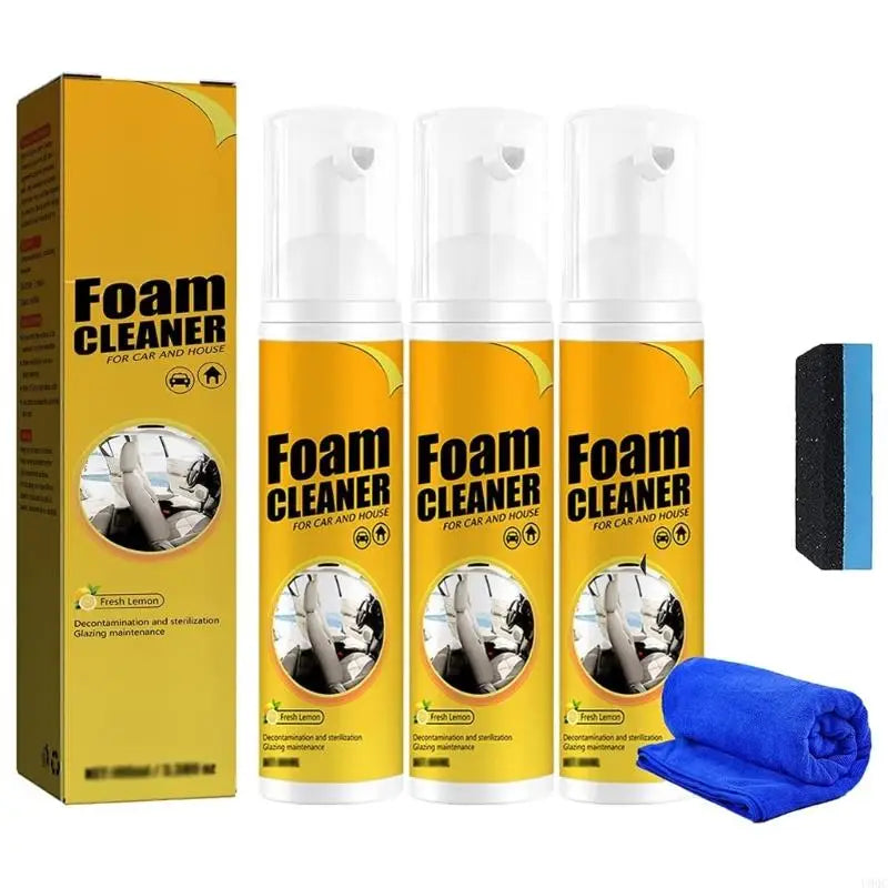 Press Type Foaming Car Detailing 650ml For Quick Stain Removal On Plastic And Fabric Multipurpose Foam Cleaner New