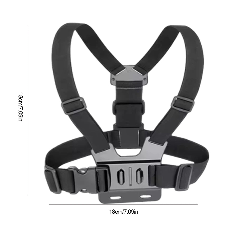 Universal Phone Holder For 4.7-7.12" Cellphone Mobile Chest Harness Holders with Adjustable Strap Front Chest Mount Bracket
