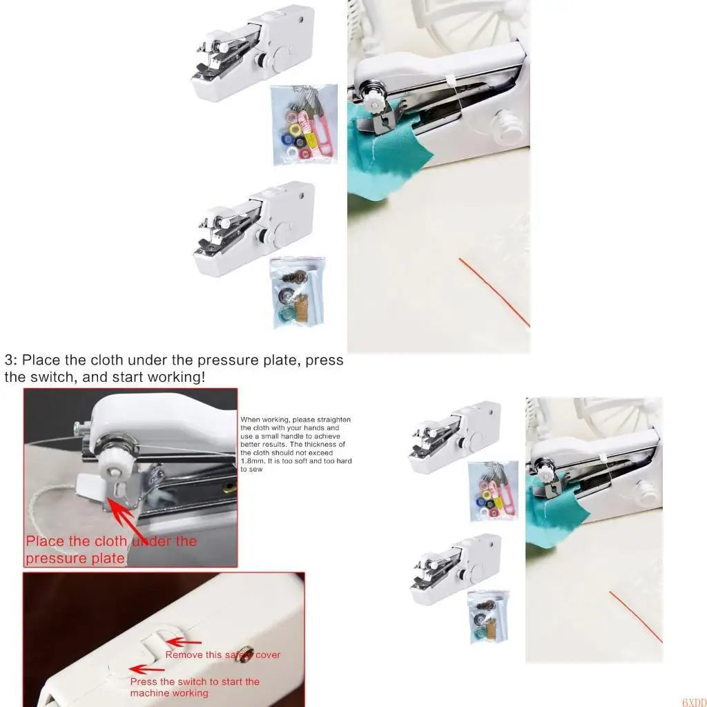 6XDD Portable Cordless Sewing Machine for Home Travel Quick Simple Clothing Repair