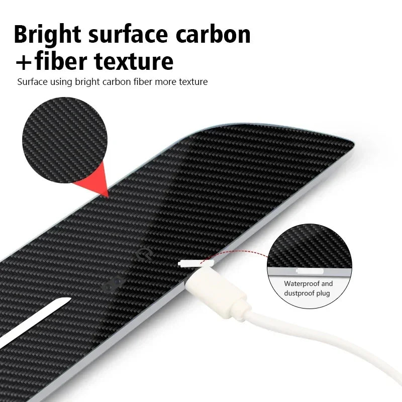 Carbon fiber For Atto 3 EV yuan song han Customized Car Welcome Door illuminated Sill Light Logo Lamp LED Pedal Decoration