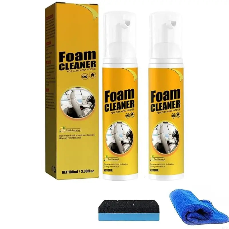Press Type Foaming Car Detailing 650ml For Quick Stain Removal On Plastic And Fabric Multipurpose Foam Cleaner New