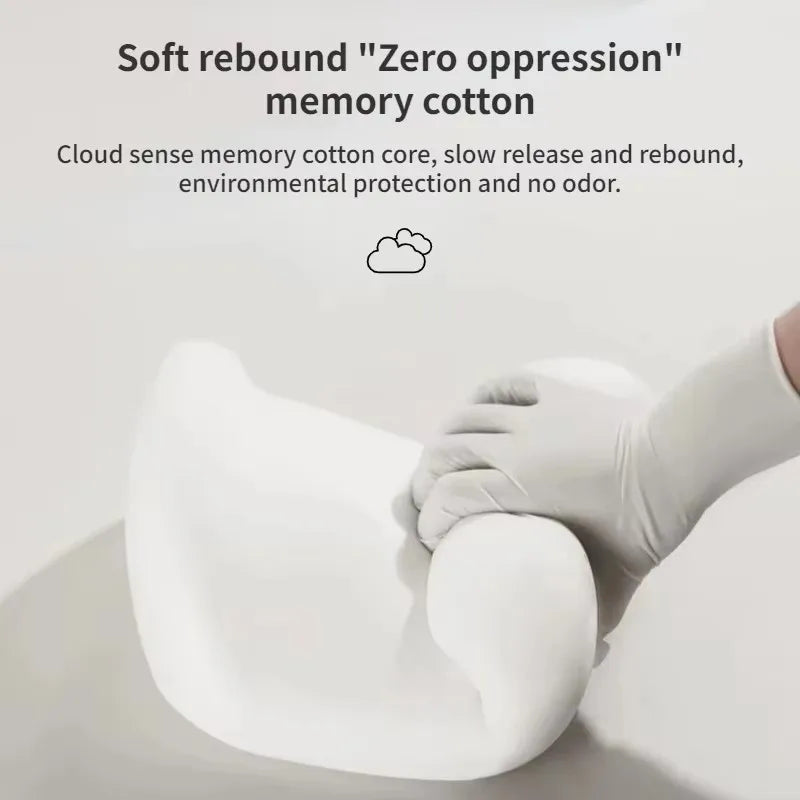 Memory Foam Car Neck Pillow Breathable Lumbar Support Backrest Pressure Relief Headrest Pillow Auto Interior Accessories